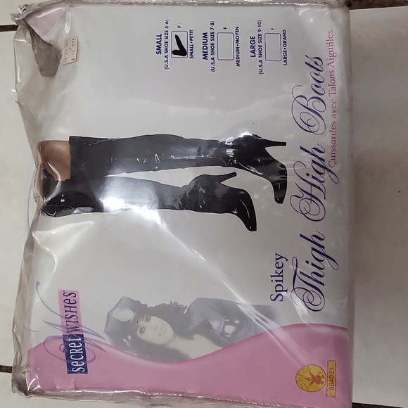 Brand New RUBIES SPIKEY THIGH-HI BOOTS-5/6 *NOTE* - Picture 1 of 8